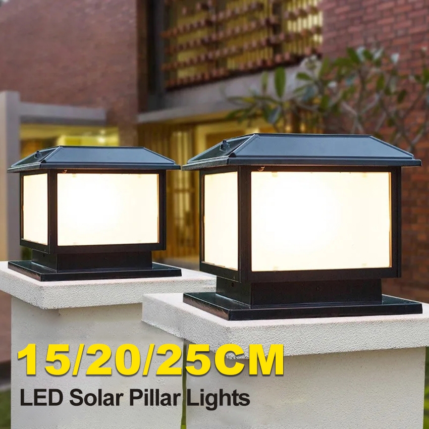 【พร้อมส่งจ้า】Solar Light ไฟสวนหลอด ไฟโซล่าเซลล์ ไฟโซล่าเซลล์หัวเสา 2สี การแนวรั้ว แนวกำแพง ประดับสวน ควบคุมแสงอัจฉริยะ