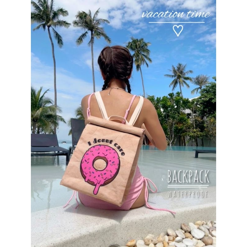 🎒เป้ Mcdonald kfc ทรงถุงพับ(กันน้ำ)ไซส์ใหญ่🎒10ใบขึ้นไปมีราคาส่ง(Made in Thailand)