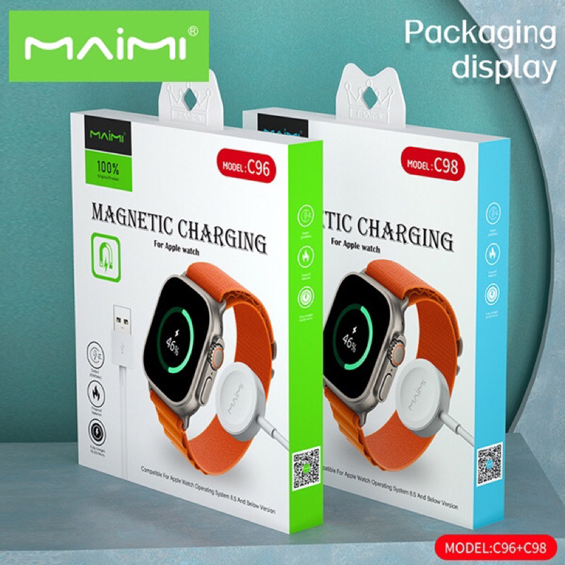 MAIMI C96-C98 Charger สาย​ชาร์จ​นาฬิกา(แบบ USB)​(แบบ USB-C) ที่ชาร์จ​ นาฬิกา i Watch ยาว 1เมตร