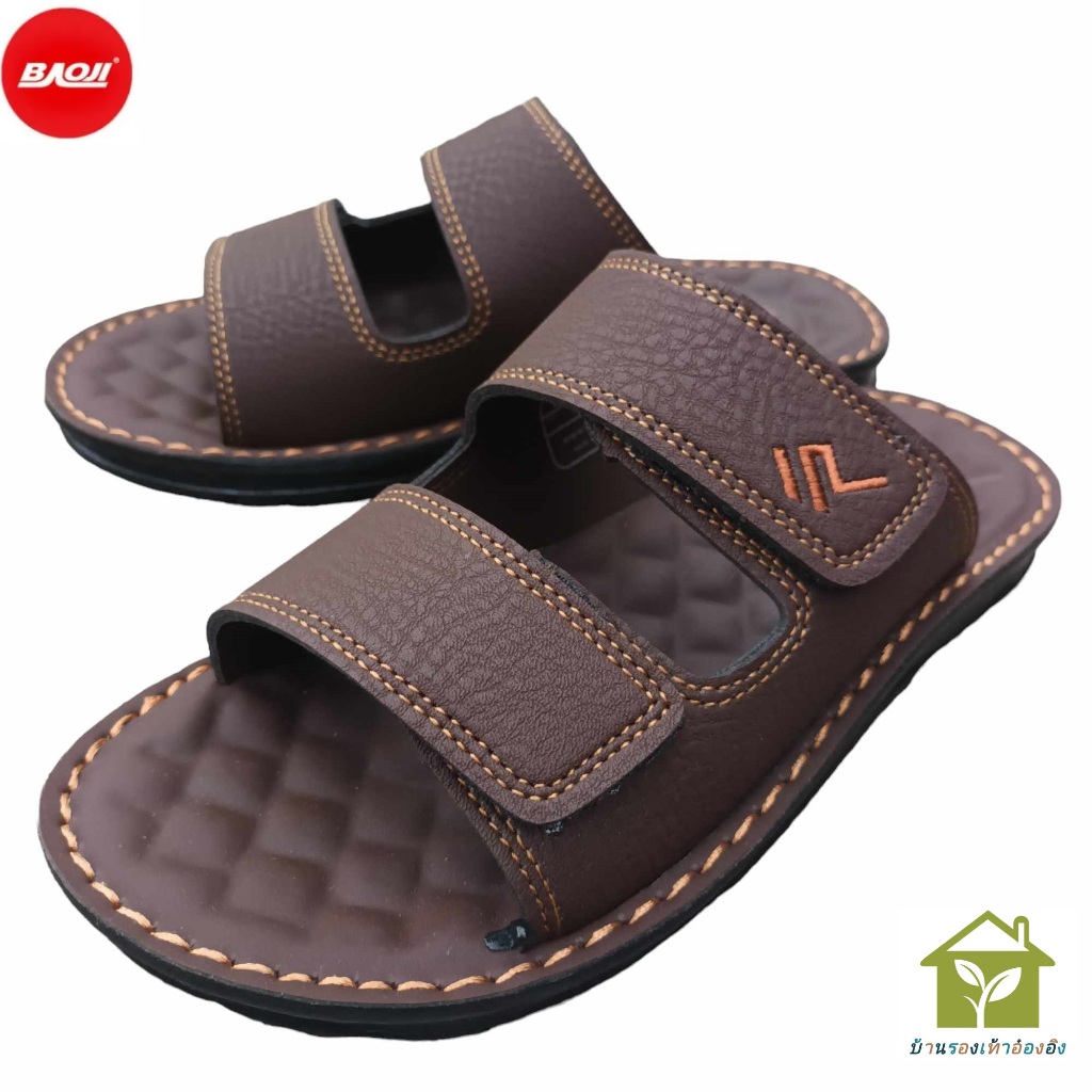 รองเท้าแตะสวมหนังชาย BAOJI แท้ รุ่น PM103 Size 39-44