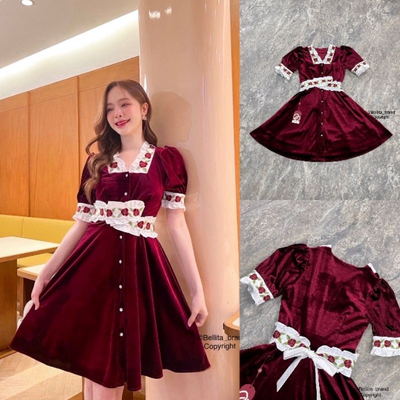 BELLITA BRAND : MINI  DRESS RED CUTE