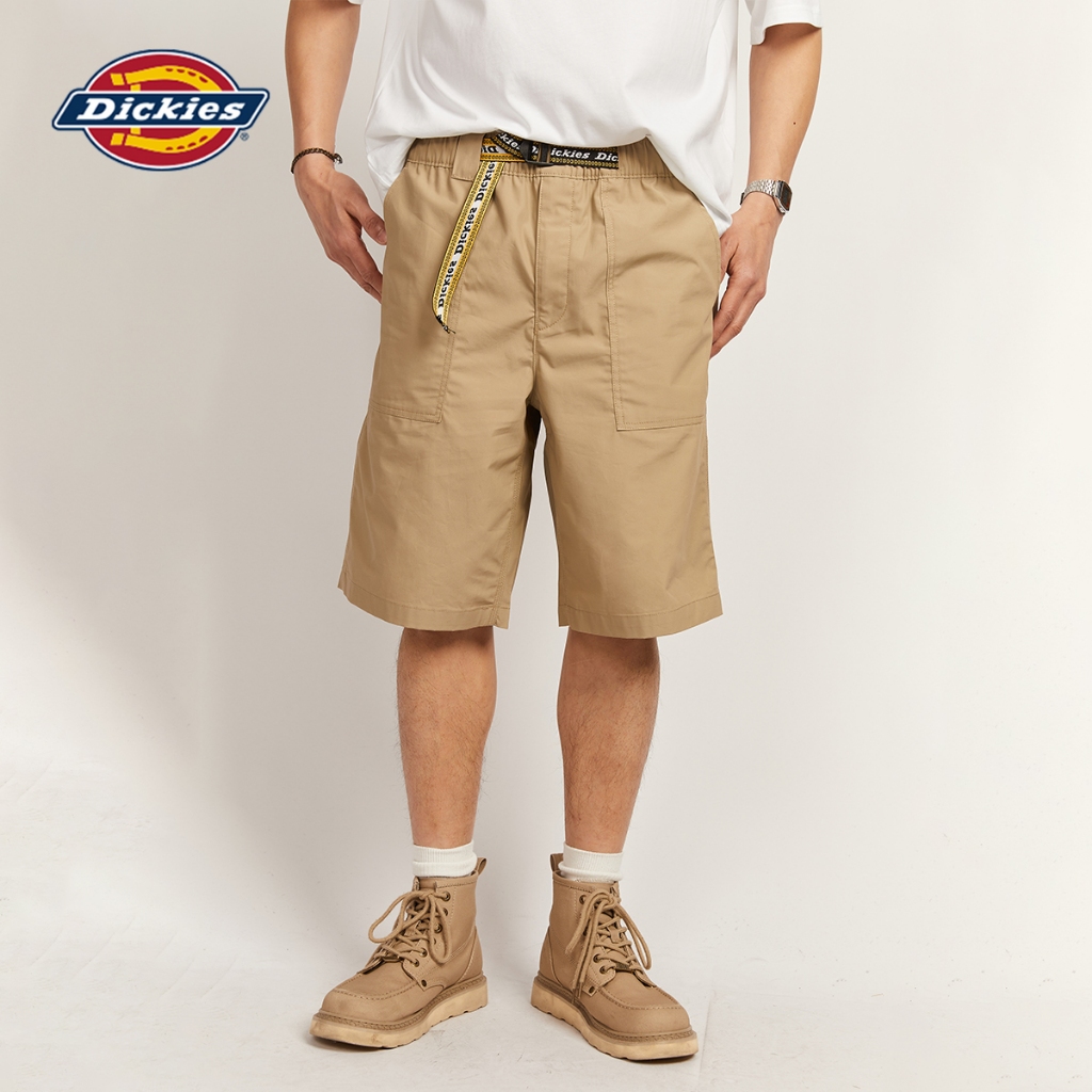 DICKIES MENS SHORTS ABOVE KNEE LENGTH, ELASTIC WAIST, JACQUARD BELT กางเกงขาสั้น ผู้ชาย