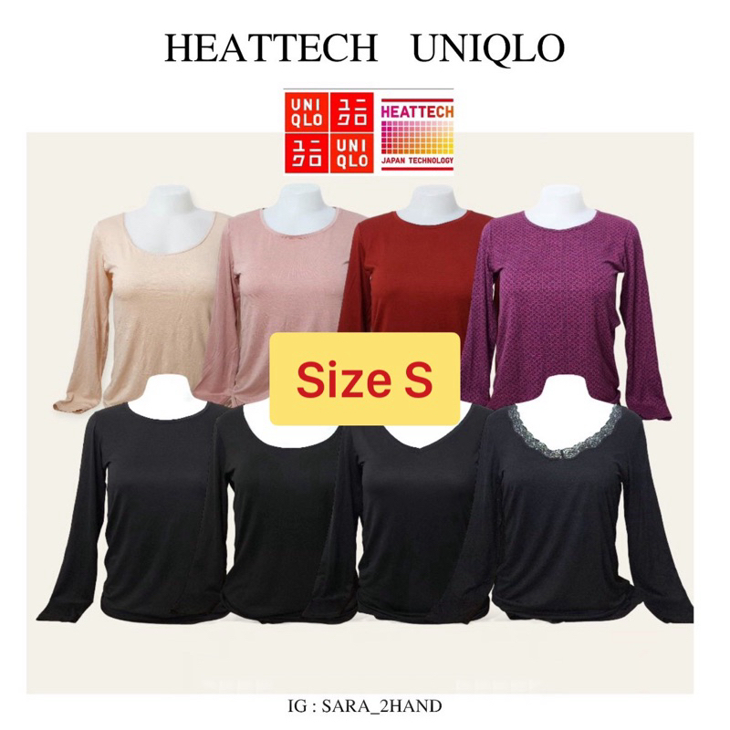 เสื้อ Heattech Uniqlo Size S ผู้หญิง ฮีทเทคมือสอง