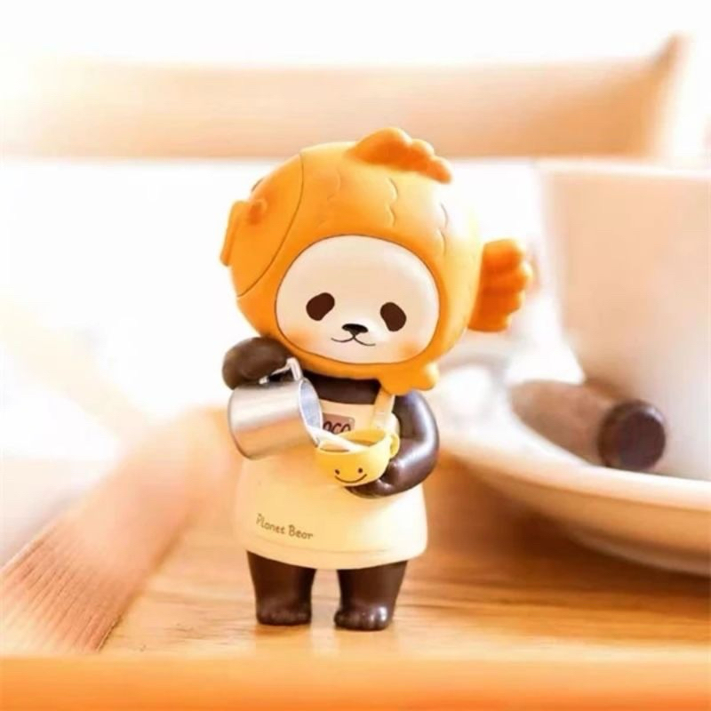 Panpan v2 taiyaki panda ตัว Barista น้องชงกาแฟ แกะเช็คการ์ด ไม่แกะซอง กล่องการ์ดครบ