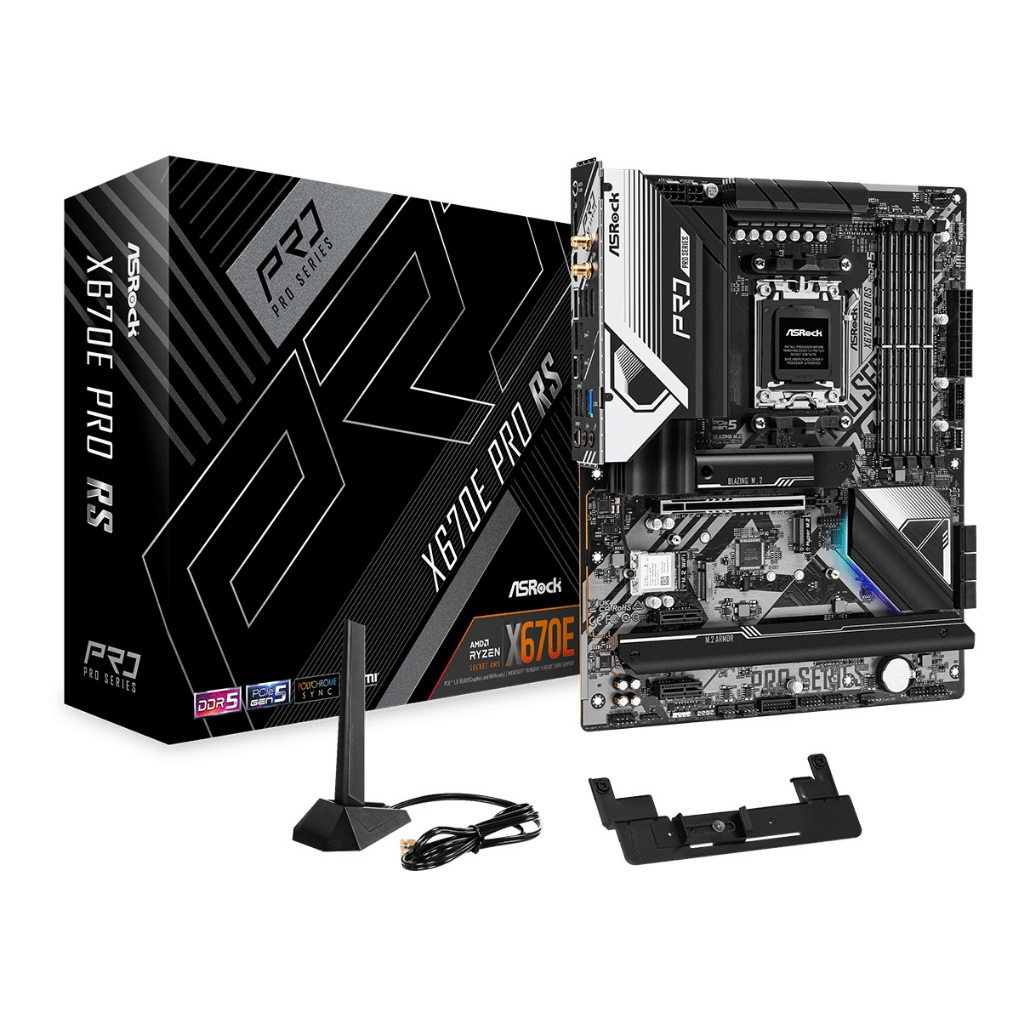 ASRock X670E Pro RS AMD AM5 Motherboard (เมนบอร์ด)