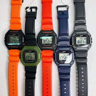 CASIO นาฬิกาข้อมือ ดิจิตอล Unisex สายเรซิน รุ่น W-218H W-218HC W-218HM W-218HM W-218H-2A W-218H-3A W-218HD-3A