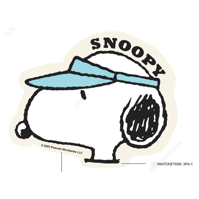 MINISO แผ่นรองเม้าท์ รูปทรงสนูปปี้ Snoopy Summer Travel Collection