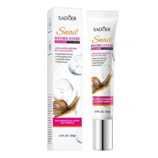 Sadoer Snail Reorganize Collagen Eye Cream ครีมบำรุงรอบดวงตา คอลลาเจน หอยทาก ขนาด 20 g. พร้อมส่งในไท