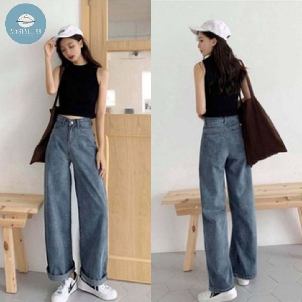 กางเกงยีนส์ทรงบอย ผ้านิ่ม พร้อมส่ง #3491