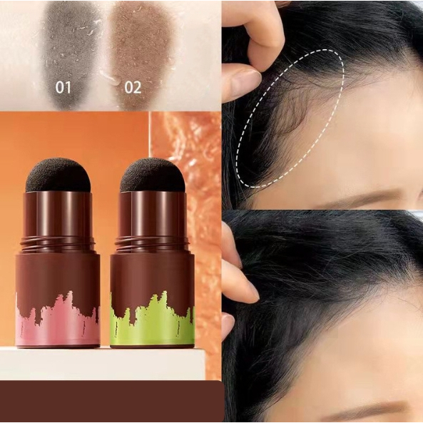 ID888 แป้งแฮร์ไลท์ กันน้ำ ปกปิดผมบาง เพิ่มผมหนา ไฮไลท์โคนผม พร้อมส่ง - รูปที่ 6