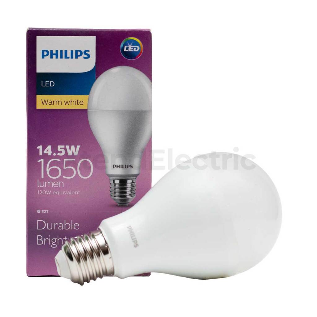 PHILIPS หลอดไฟ ฟิลิปส์ LED Bulb 14.5W E27 Warm White