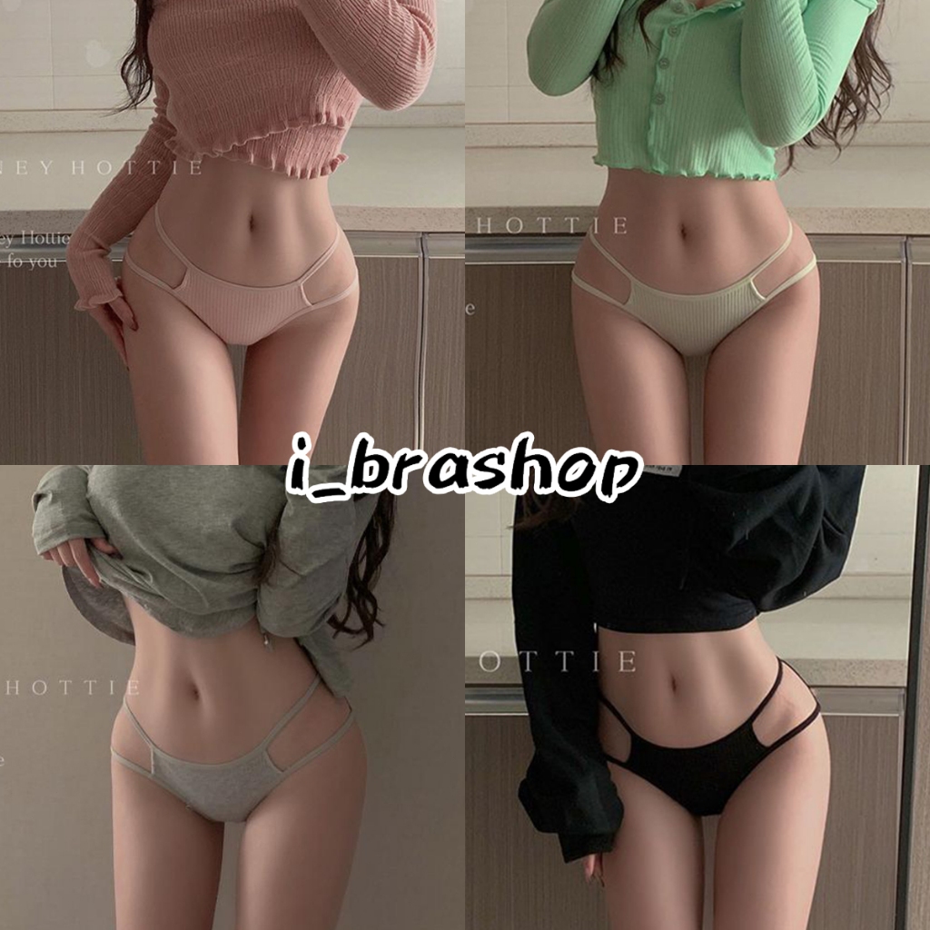 i_brashop กางเกงในผ้าฝ้ายแท้ เอวต่ำโชว์เอวสวยๆ ใส่สบายไม่รัดอึดอัด BAi15