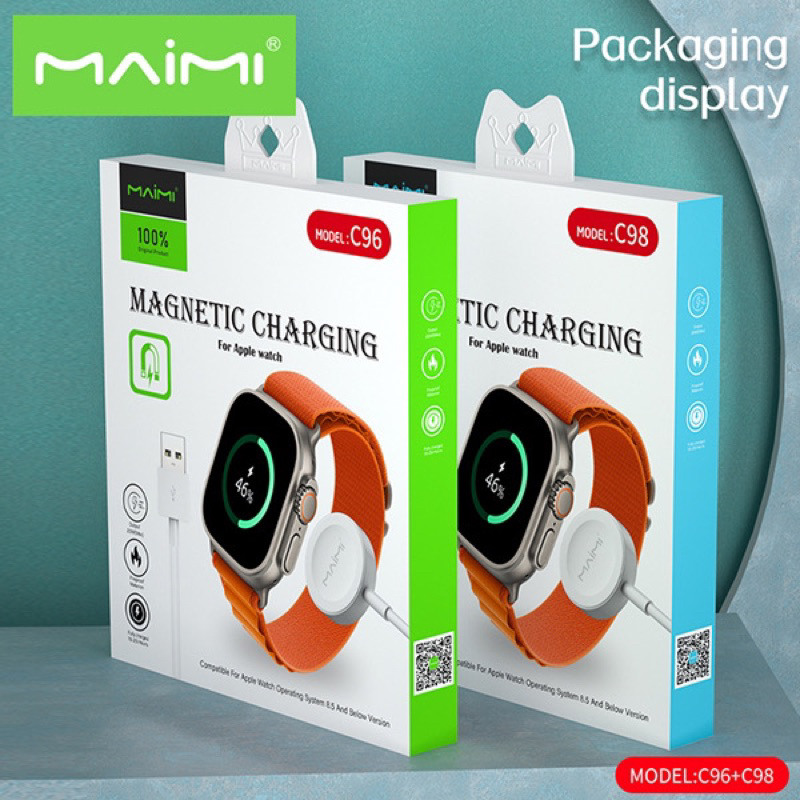 MAIMI C96-C98 Charger สาย​ชาร์จ​นาฬิกา(แบบ USB)​(แบบ USB-C) ที่ชาร์จ​ นาฬิกา i Watch สาย ยาว1เมตร