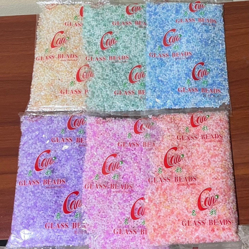 ลูกปัดเม็ดทราย ถุงใหญ่ 430 กรัม ขนาด 3 และ 4 มิล