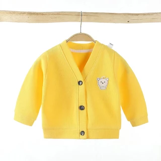 MT07 เสื้อคาร์ดิแกนเด็ก ผ้าไหมพรม ไม่บางไม่หนา กำลังพอดี แขนยาวเด็ก sweet baby