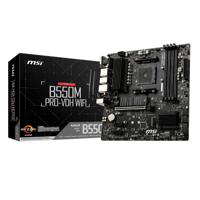 เมนบอร์ด MAINBOARD MSI B550M PRO-VDH WIFI (DDR4) (SOCKET AM4) (MICRO-ATX)