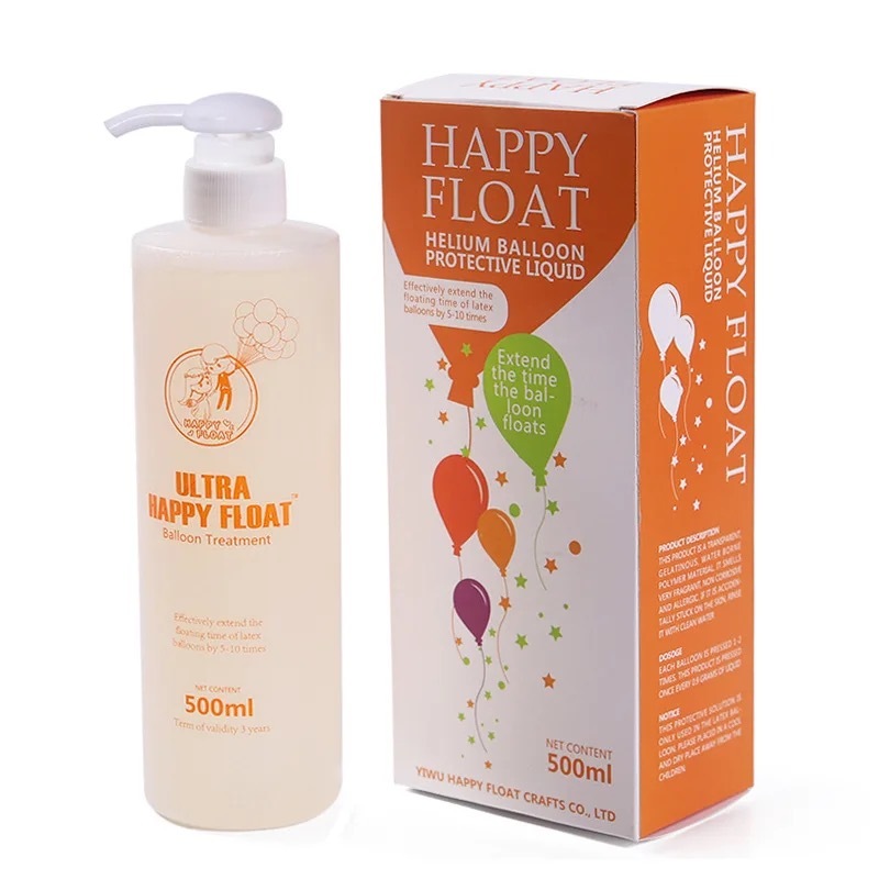 ส่งไว 500ml ยืดอายุการลอยของลูกโป่ง happy flost กาวใส่ลูกโป่ง hiflost balloons ทำให้ลูกโป่งลอยนาน