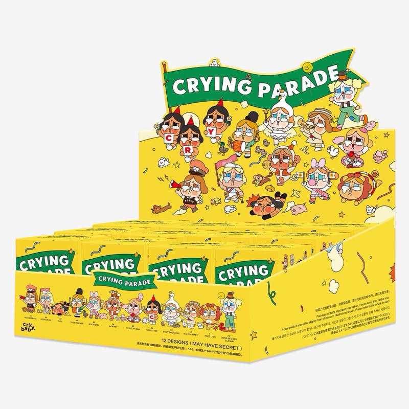 LIVE ยกกล่อง CRYBABY Crying Parade Series กล่องสุ่ม Cry baby จาก POP MART  ของใหม่ยกกล่อง ไม่แกะซีล ลุ้นตัวซีเค็รท