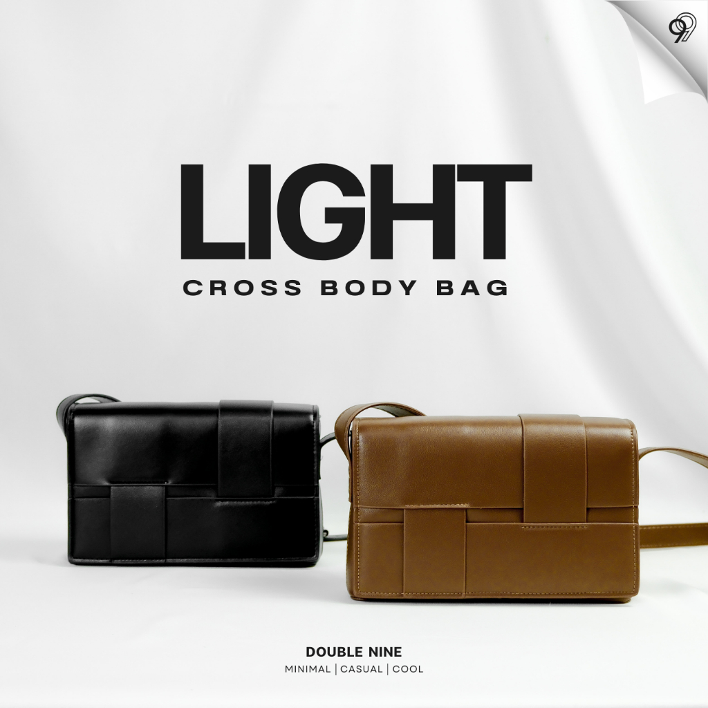 DOUBLE NINE : LIGHT BAG กระเป๋าสะพายข้างแบบสาน