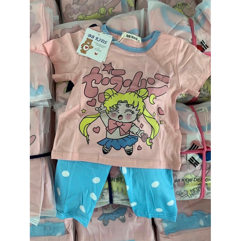 ✨พร้อมส่ง✨เซ็ท 2 ชิ้น งานป้าย BB KIDS ชุดเด็กนำเข้าเกาหลี