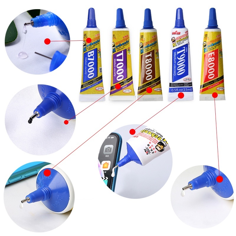 กาวติดหน้าจอทัสกรีน T-7000/E-8000 เนื้อกาวสีดำ T7000 เนื้อกาวใส E8000 กาว T7000/E8000 ยี่ห้อ ฮ่องกง