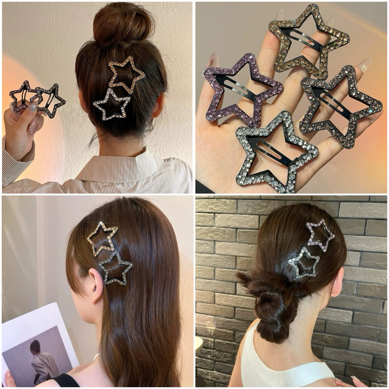♦️ส่งจากไทย♦️Star Clip กิ๊บดาวกลิทเตอร์ สีวิ้งๆ กระทบแสงคือสวยมาก กิ๊บติดผม กิ็บเกาหลี