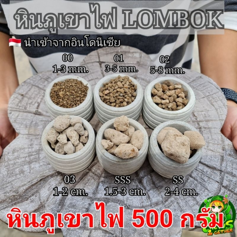 500กรัม หินภูเขาไฟ Lombok 500 กรัม ❌️นำเข้าอินโดนีเซีย❌️