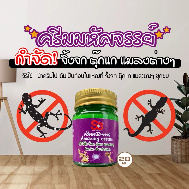 ครีมกำจัด จิ้งจก ตุ๊กเเก เเมลงต่างๆ