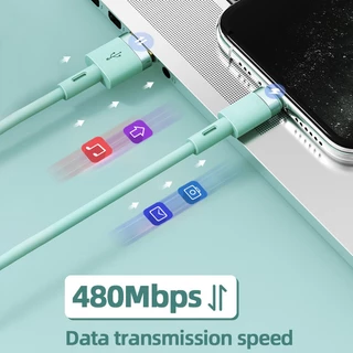 สายชาร์จซิลิโคน สายชาร์จเร็ว 3A สำหรับไอโฟน/Micro USB/Type-C Fast Charging ถ่ายโอนข้อมูลได้ สายชาร์จไทป์ c