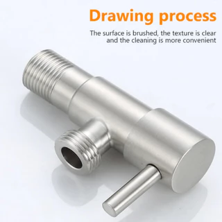 NC Hardware Stop Valve SS 304 เซรามิควาลว์ สต๊อปวาลว์ 1 ทาง เนื้อสเเตนเลส 304 ด้าน (Stainless Steal Stop Valve)