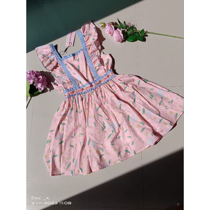 ⭐ส่งต่อ🌷ชุดเดรสสั้นแบรนด์Flat2112