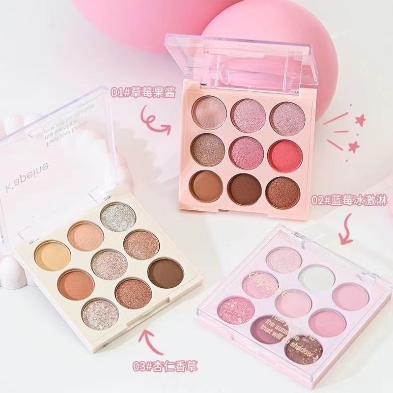 L412 K'apeine พาเลทอายแชโดว์ เนื้อแมตต์ ชิมเมอร์ เม็ดสีแน่น เกลี่ยง่าย ติดทนนาน