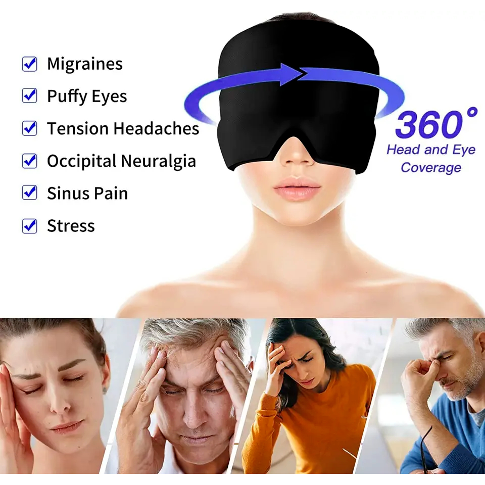 หมวกเจล GEL HOT & COLD THERAPY HEADACHE MASK CAP