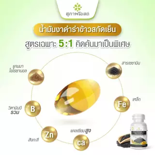 สุภาพโอสถ น้ำมันงาดำรำข้าว 250 แคป 2 กระปุก | บำรุงข้อเข่า กระดูก ข้อต่อ และการนอนหลับ