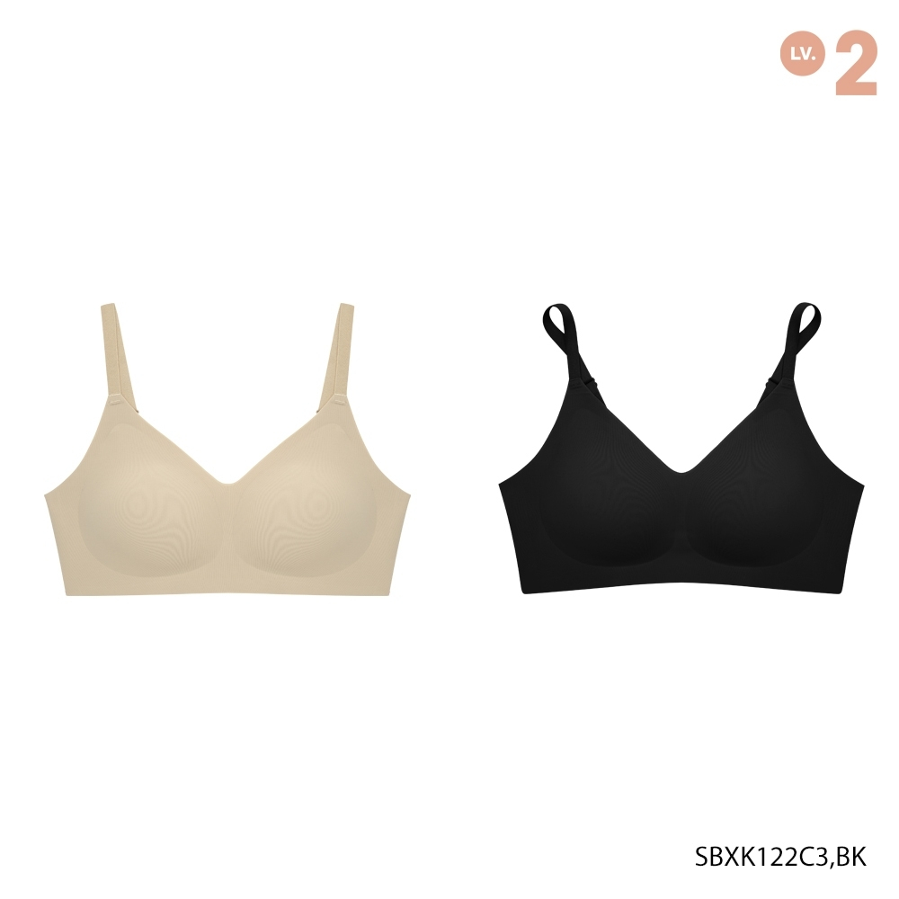 SABINA BRALESS เสื้อชั้นใน (Set 2 ชิ้น) รุ่น Soft Collection รหัส SBXK122C3+SBXK122BK สีเนื้อเข้ม/สีดำ