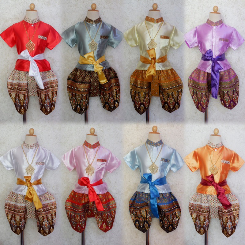 (รหัสSa)ชุดไทยพี่หมื่นเด็ก ราคาไม่รวมเครื่องประดับ