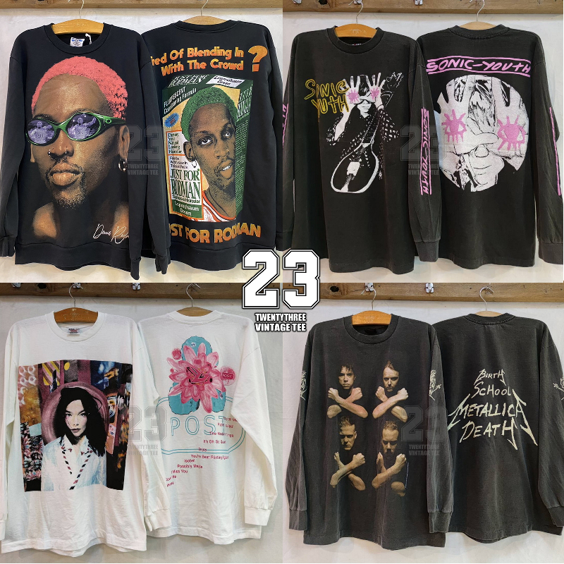 [ 23 ] ของเข้า 23/12/05 เสื้อทัวร์ วงร๊อค ป้าย USA rodman / Sonic / Björk / Metallica