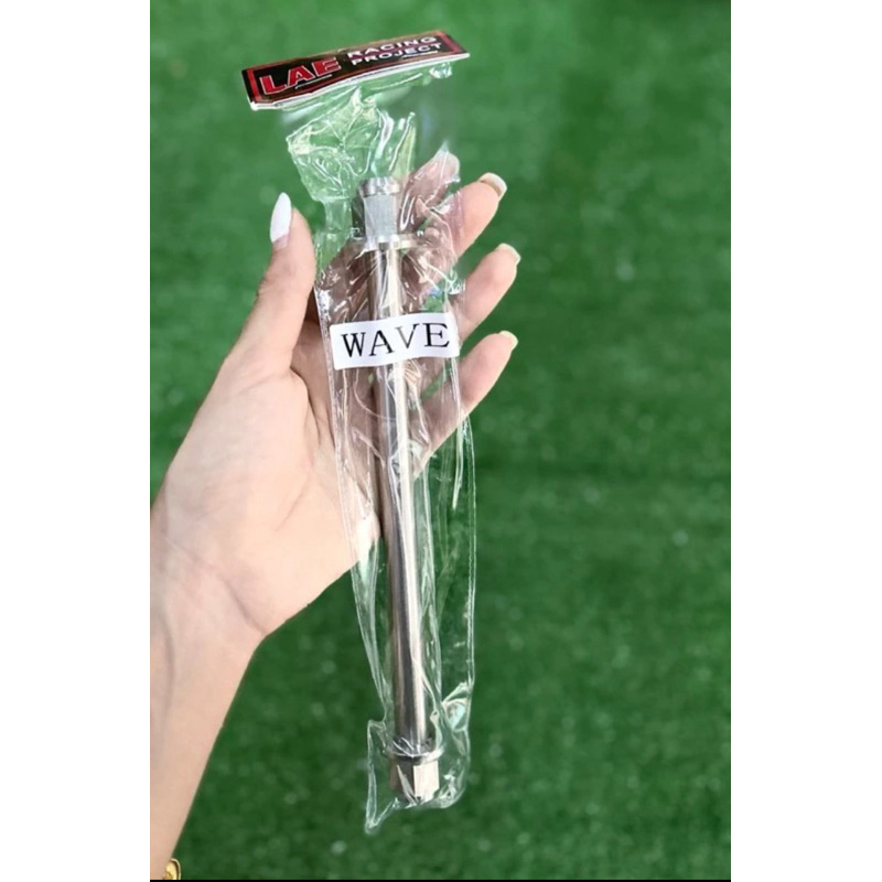 แกนล้อเลส เวฟ หัวสนาม PCX160 Lead125 หัวเหลี่ยม เลสเงิน สแตนเลสแท้ 100% แกนล้อแต่งWAVE ของLEDใส่ได้ไม่เกินปี24ครับ