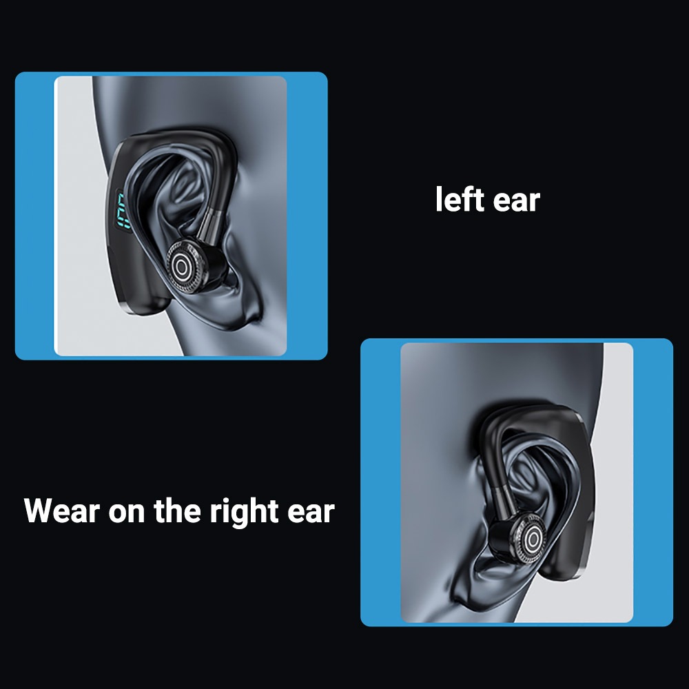 V9 บลูทูธไร้สายแบบแฮนด์ฟรี หูฟังบลูทูธ การควบคุมเสียงรบกวน ไร้สาย Bluetooth ชุดหูฟังพร้อมไมโครโฟนสำหรับไดร์เวอร์กีฬา