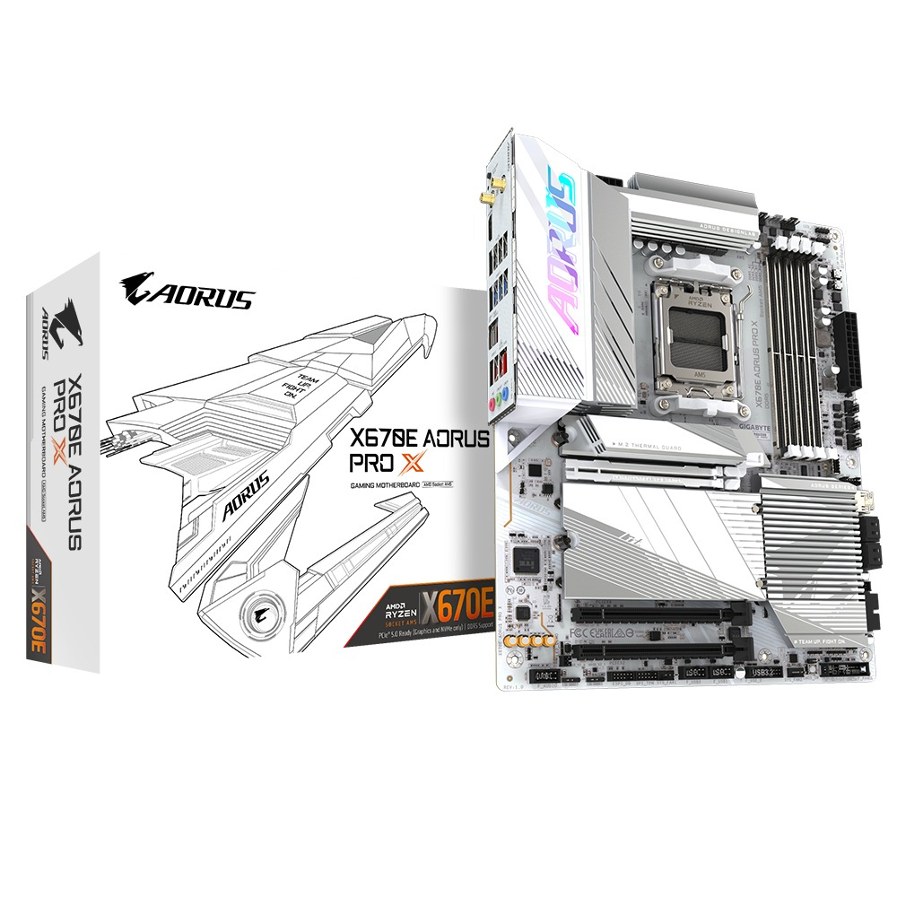 Gigabyte X670E AORUS PRO X AMD AM5 Motherboard (เมนบอร์ด)