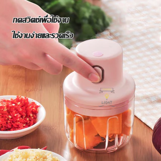 เครื่องปั่นกระเทียม พริก 150/250ML ไร้สาย USB ปั่นละเอียด บดเนื้อ บดกระเทียมไฟฟ้า-2
