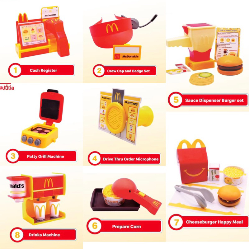 ❤️ครบชุด8ตัว❤️ Happy meal Mcdonald แฮปปี้มีล แมคโดนัลด์ Mcdonald Happy meal