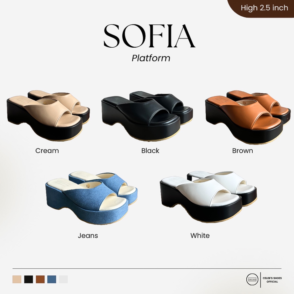 SOFIA รองเท้าส้นตึก นุ่มสบายซัพพอร์ตเท้า "2.5 นิ้ว" (Size 34-44)