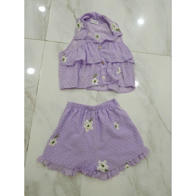 เสื้องานปัก+กางเกง ไซส์S ป้ายNuyshop Used