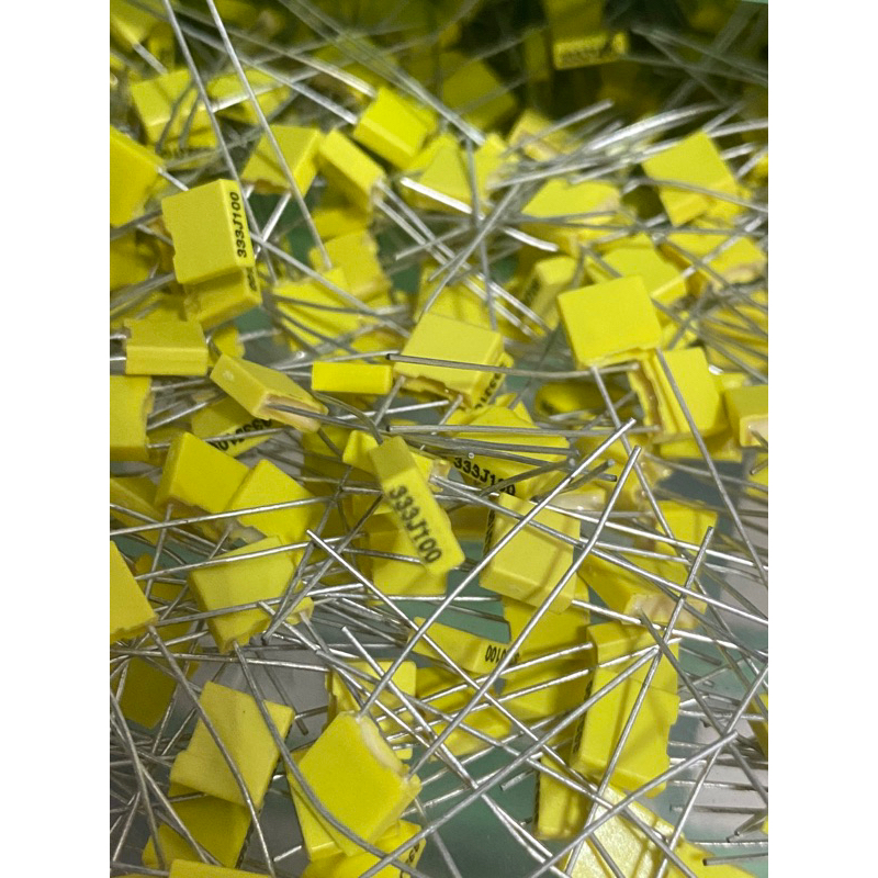 1 Pcs 333J100ตัวเก็บประจุการ 100V333J 10NF 0.0033UF 100V 333J 5มม.โพลีโพรพิลีนปลอดภัยฟิล์มพลาสติก