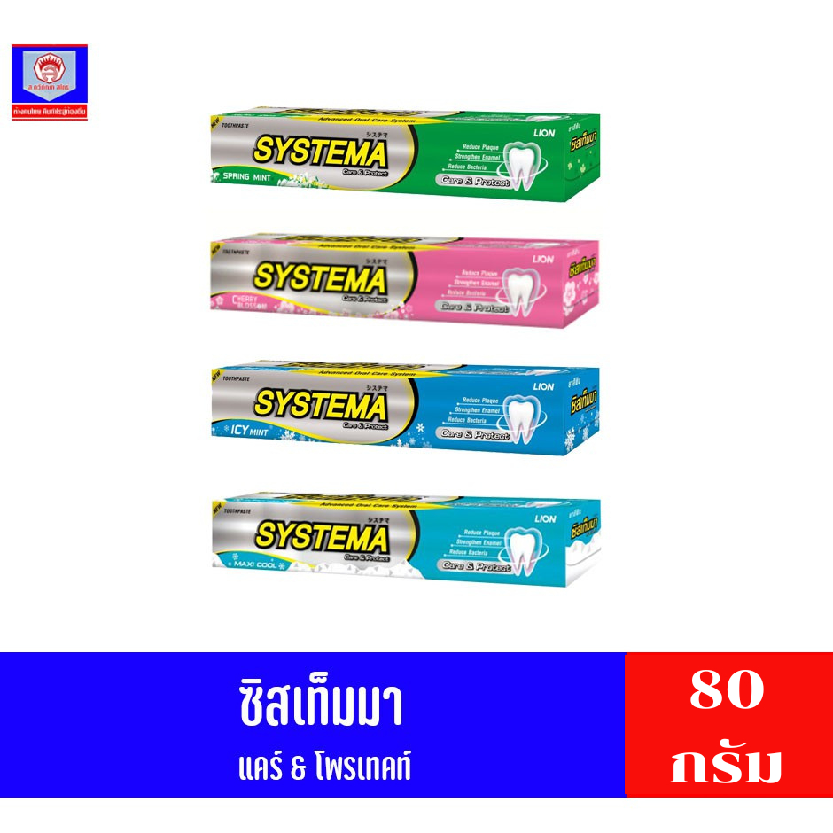 ซิสเท็มมา ยาสีฟัน สูตร แคร์ & โพรเทคท์ 80 กรัม