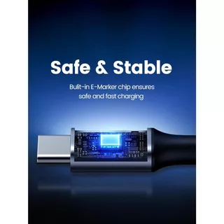 UGREEN สายชาร์จ 100w USB-C 2.0 to Angled USB-C M/M Cable Aluminium Shell with Braided 1-3 เมตร (Black) รุ่น US334