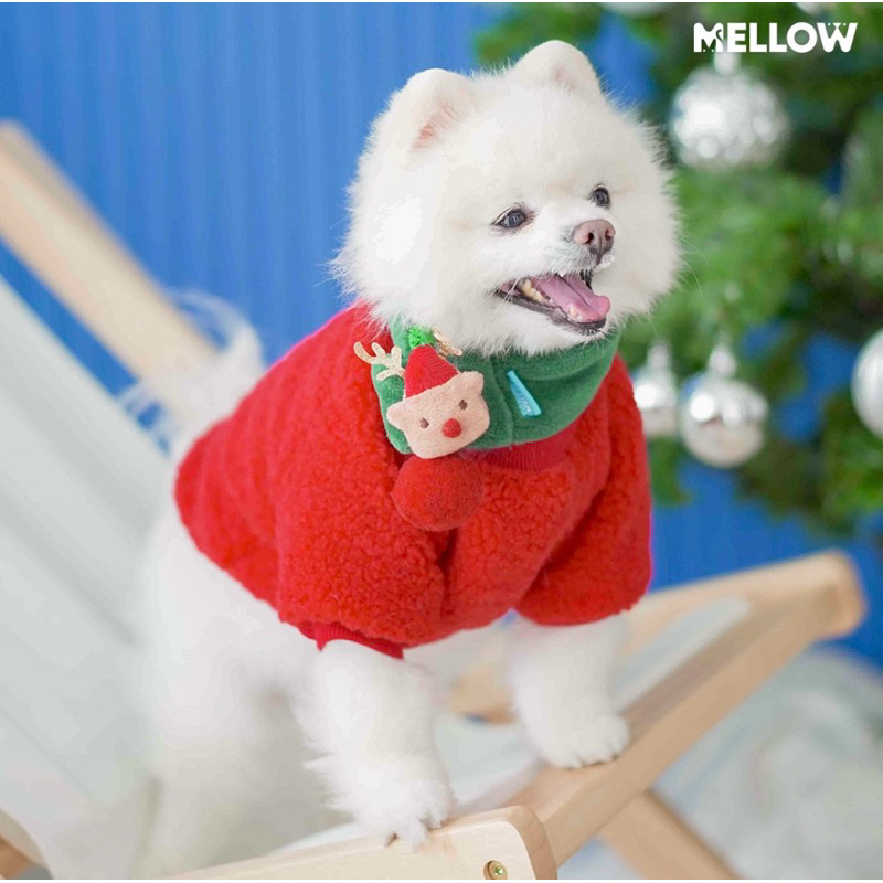 FLUFFY X'MAS GREEN (เสื้อผ้าสำหรับน้องหมาน้องเเมว)