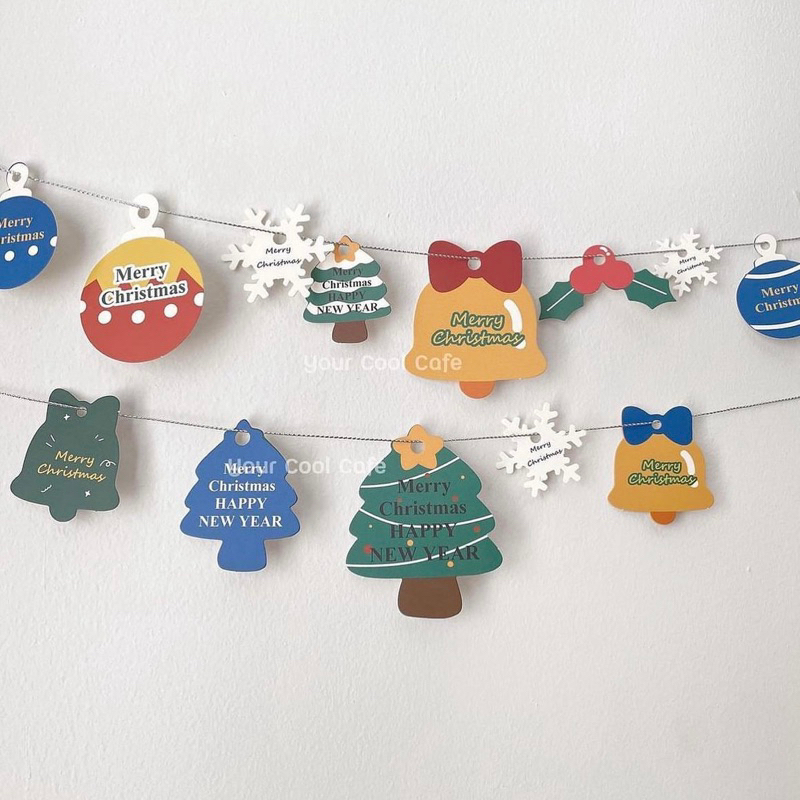 (พร้อมส่ง) การ์ดเล็กChristmas การ์ดตกแต่ง