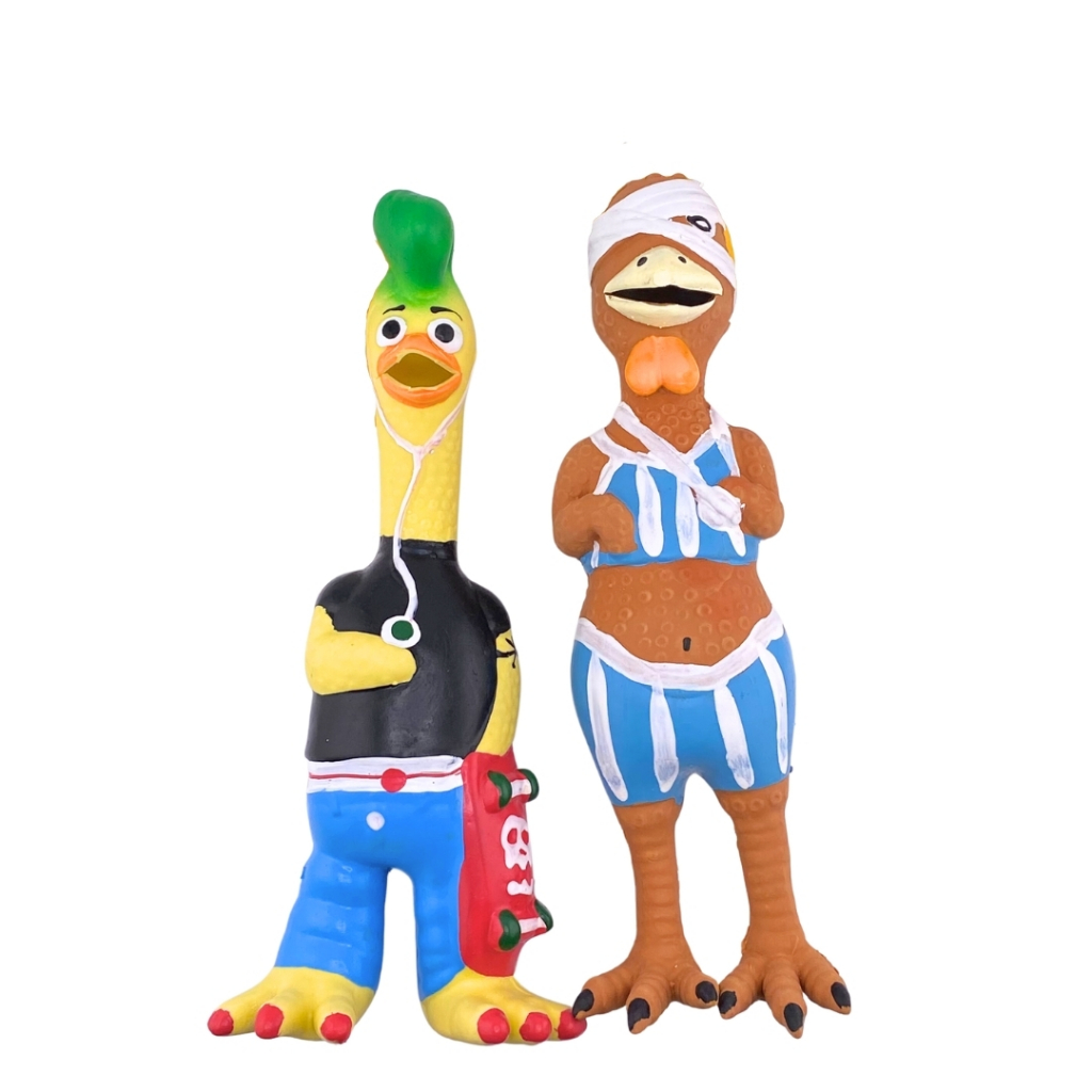 ของเล่นไวนิล ของเล่นสุนัข Chicken Family สำหรับสุนัขทุกสายพันธุ์  ชุดไก่กระต๊าก พร้อมส่ง
